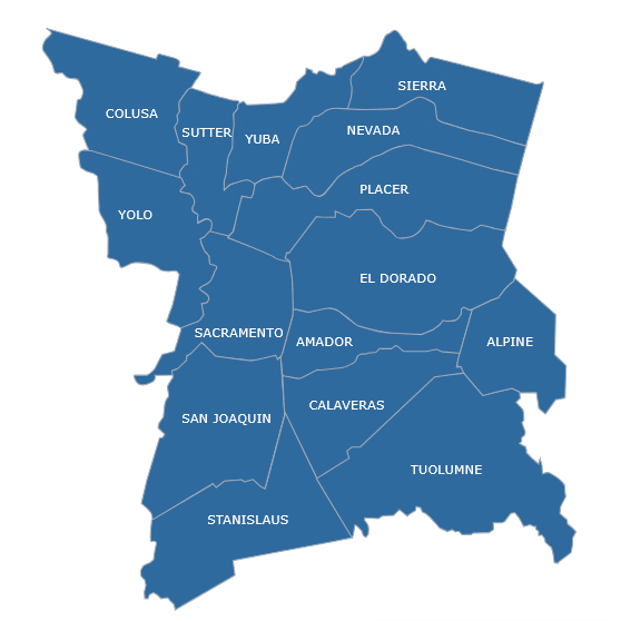 Sacramento Area Counties